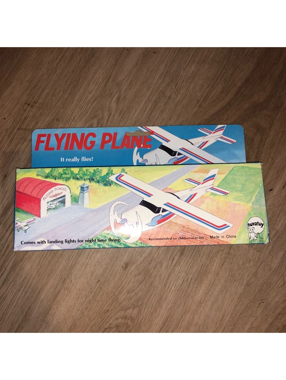 Vintage Novatoy White & Blue CESSNA Flying Plane 210 1/40 Scale Model Kit New